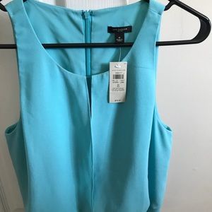 Ann Taylor sleeveless Robins egg blue top